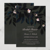 Dark Floral Boho Gray Gothic laat Vrijgezellenfees Kaart (Voorkant / Achterkant)