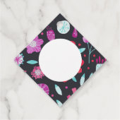 Dark Floral Boho Waterverf Bedankjes Labels (Achterkant)