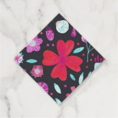 Dark Floral Boho Waterverf Bedankjes Labels (Voorkant)