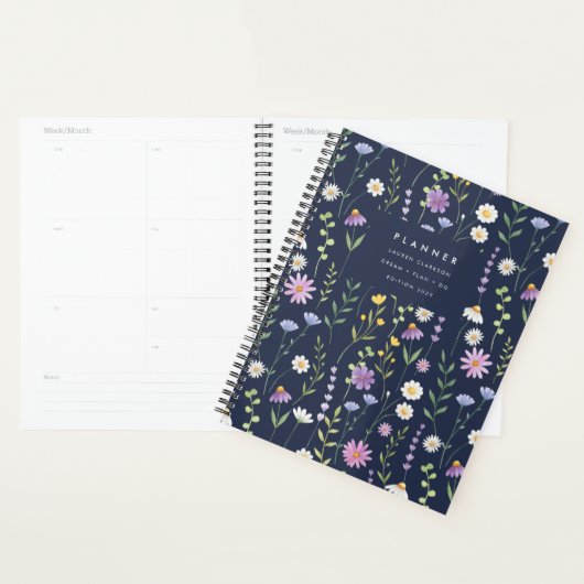 Dark Floral Botanical Garden Planner (Display)