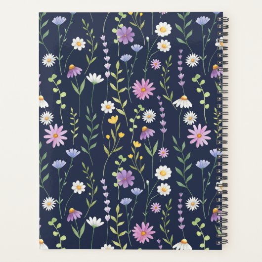 Dark Floral Botanical Garden Planner (Achterkant)
