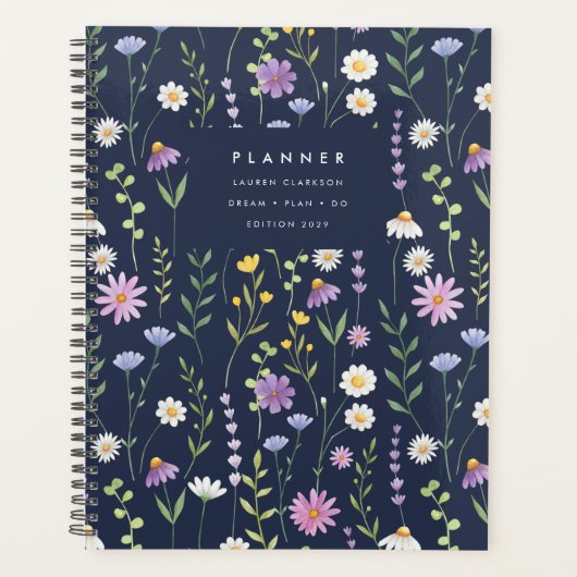 Dark Floral Botanical Garden Planner (Voorkant)