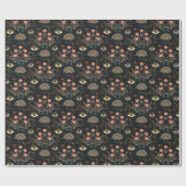 Dark Floral Botanical Romantasy Eye Cadeaupapier (Vlak)