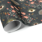 Dark Floral Botanical Romantasy Eye Cadeaupapier (Rol Hoek)