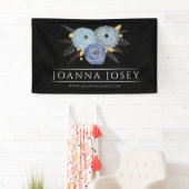 Dark Floral Bouquet Business Promotional Banner (Insitu)