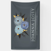 Dark Floral Bouquet Business Promotional Banner (Verticaal)