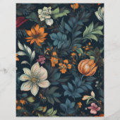 Dark Floral  Briefpapier (Achterkant)
