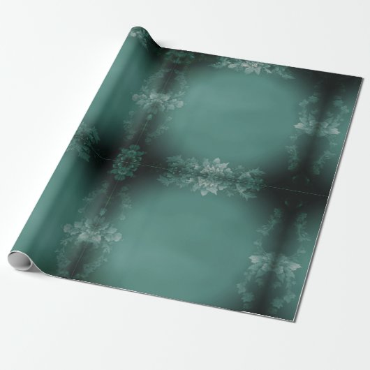 Dark Floral Cadeaupapier (Uitgerold)