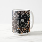 Dark Floral Coffee Mok (Voorkant rechts)