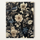 Dark Floral Custom Jaarlijkse Planner Hardcover (Achterkant)