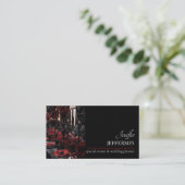 Dark Floral event wedding planner Visitekaartje (Staand voorkant)