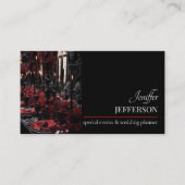 Dark Floral event wedding planner Visitekaartje (Voorkant)