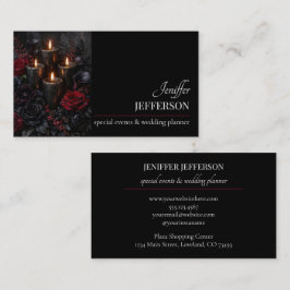 Dark Floral event wedding planner Visitekaartje