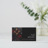 Dark Floral event wedding planner Visitekaartje (Staand voorkant)