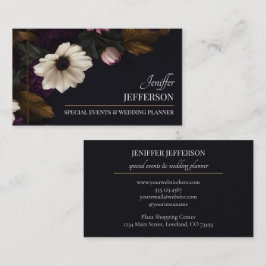 Dark Floral event wedding planner Visitekaartje