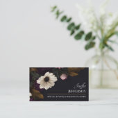 Dark Floral event wedding planner Visitekaartje (Staand voorkant)