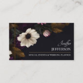 Dark Floral event wedding planner Visitekaartje (Voorkant)