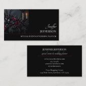 Dark Floral event wedding planner Visitekaartje (Voorkant / Achterkant)