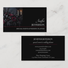 Dark Floral event wedding planner Visitekaartje