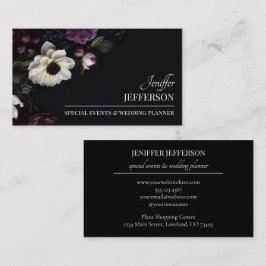 Dark Floral event wedding planner Visitekaartje