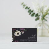 Dark Floral event wedding planner Visitekaartje (Staand voorkant)