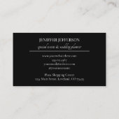 Dark Floral event wedding planner Visitekaartje (Achterkant)