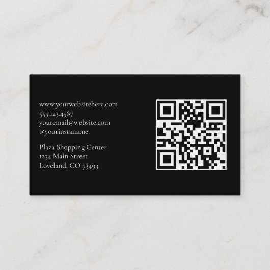 Dark Floral event wedding planner Visitekaartje (Achterkant)