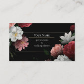 Dark Floral event wedding planner Visitekaartje (Voorkant)