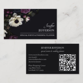 Dark Floral event wedding planner Visitekaartje
