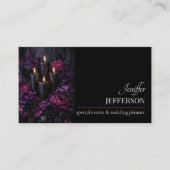 Dark Floral event wedding planner Visitekaartje (Voorkant)