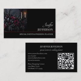 Dark Floral event wedding planner Visitekaartje