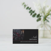 Dark Floral event wedding planner Visitekaartje (Staand voorkant)
