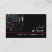 Dark Floral event wedding planner Visitekaartje (Voorkant)