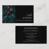 Dark Floral event wedding planner Visitekaartje (Voorkant / Achterkant)