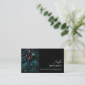 Dark Floral event wedding planner Visitekaartje (Staand voorkant)