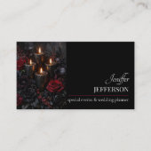 Dark Floral event wedding planner Visitekaartje (Voorkant)