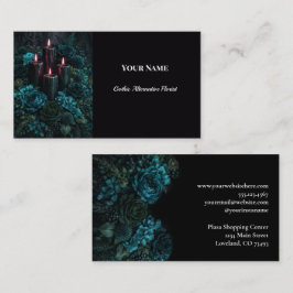 Dark Floral Gothic Alternative Florist Visitekaartje