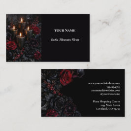 Dark Floral Gothic Alternative Florist Visitekaartje