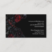 Dark Floral Gothic Alternative Florist Visitekaartje (Achterkant)