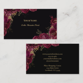 Dark Floral Gothic Alternative Florist Visitekaartje