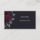 Dark Floral Gothic Alternative Florist Visitekaartje (Voorkant)