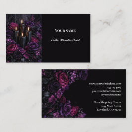 Dark Floral Gothic Alternative Florist Visitekaartje