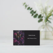 Dark Floral Gothic Alternative Florist Visitekaartje (Staand voorkant)