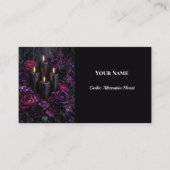 Dark Floral Gothic Alternative Florist Visitekaartje (Voorkant)