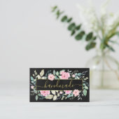 Dark Floral Handmade Bath Body Spa Soap Candle Visitekaartje (Staand voorkant)