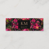 Dark Floral Mobile Beauty Mini Visitekaartje (Voorkant)