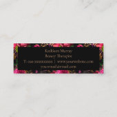 Dark Floral Mobile Beauty Mini Visitekaartje (Achterkant)