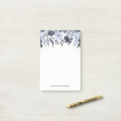 Dark Floral | Moderne Waterverf Post-it® Notes (Op bureau)