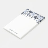 Dark Floral | Moderne Waterverf Post-it® Notes (Schuin)