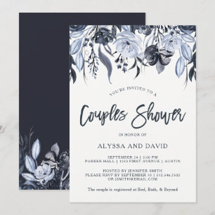 Dark Floral   Moderne Waterverf stelletjes Kaart